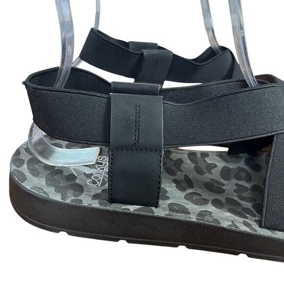 Corkys Womens Thrive Strappy Black Open Toe Sandals Flats Casual Shoes sz 9 - Picture 12 of 16
